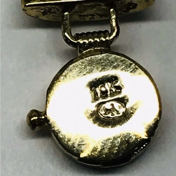 10K Yellow Gold Natural Green Jade Panel Link Bracelet 7” 11.5g Estate 16mm - Picture 5 of 12